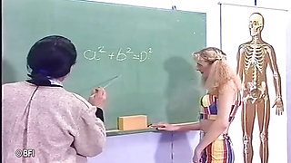 Teacher spaning bad students