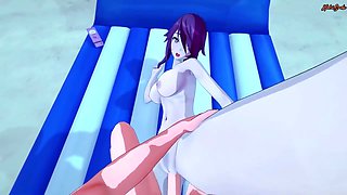 Rosaria Gets Fucked At The Beach From Your Pov - Genshin Impact Hentai
