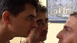 Cute neighbor made to have sex with three men