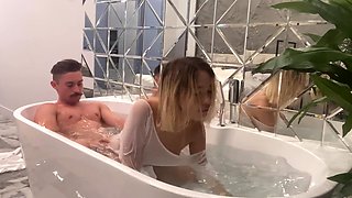 Beautiful Russian Asian Karina Lil is polishing a nice thicc cock