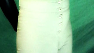 Original Pussycat Collection, cream coffee colored pants