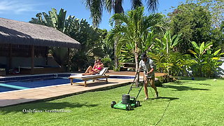 My Gardener is Useless, but He Likes to Fuck Me Hard while My Husband Rests