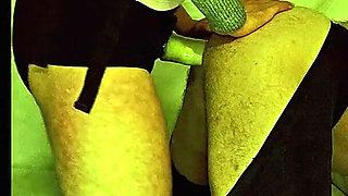 Femdom Wife Pegging Husband with Big Dildo and Very Deep