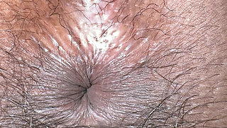 Asshole Beathing Extreme Closeup