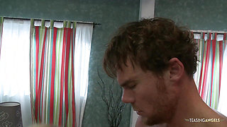 While testing out the sybian sex toy the blonde gets an urge to get plowed
