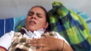 Big Ass Stepdaughter in College Uniform Gets a Hard Fuck by Her Stepfather