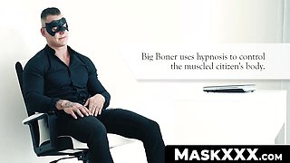 MaskXXX.com - Masked muscle dude Luke Ward's big cock wanking it well solo