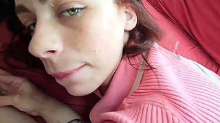 My stepsis loves eating my cum from her pussy