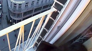 Neighbors' View: FFM Threesome with a Creampie Finish
