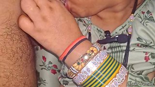 Desi Stepmom Suman Gives Blowjob and Cumshot in Chair - Indian Homemade POV