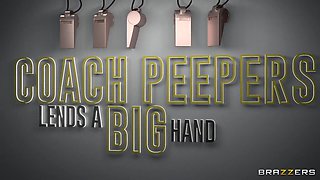 Coach Peepers Lends A Big Hand With Jax Slayher, Jimmy Michaels, Clara Trinity - Brazzers