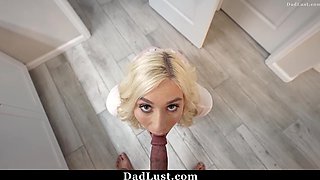 Hot Girl Kay Lovely Knees and Eager to Taste Her Stepdad - Dadlust