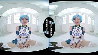 Kanna Sakura Shows Off Her Perfect Tits And Fucks Her Shaved Pussy Upskirt