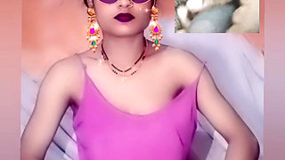 Beautiful Girl sex chating with her husband's friend on video call
