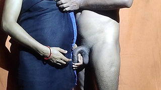 Sasur ji grabbed her from behind sucked