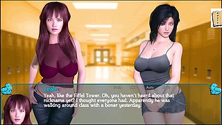 Busty college girl in uncensored hentai visuals