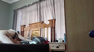 A gorgeous brunette rides my big cock