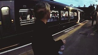 Great ass blonde blowjob and fucking POV