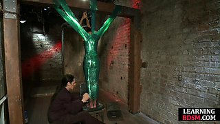 Tiedup BDSM slut fingered by master