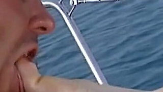 Busty Horny MILF Ass Fucked and Cummed in Mouth and Pussy by Two Big Cocks on the Boat