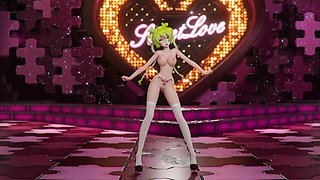 Hatsune Miku Shake It Song Undressing Dance Hentai Mmd 3D Blonde Hair Color Edit Smixix