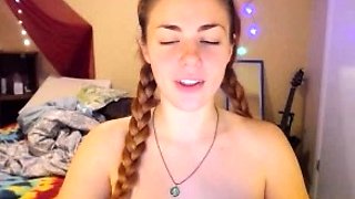 Jessy funny amateur teen brunette toying