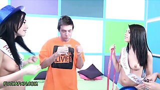 Jennifer and Adriana's reverse gangbang smut