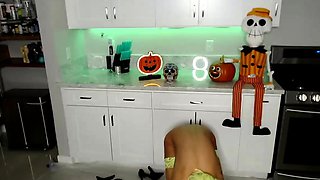 Bondage fetish solo toying hussy