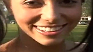 Cum in mouth for a pigtail brunette with a tight pussy