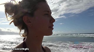 Haley Reed in Haley gets very close to the turtles when she swims with them. - ATKGirlfriends