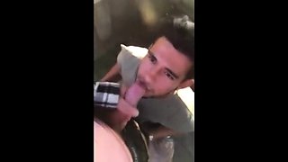 Cute Latin Hunk Sucks Big Cock and Eats Cum