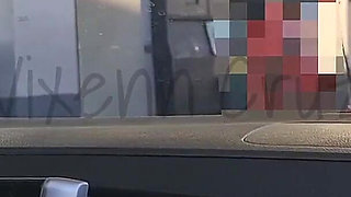Risky Public Masturbation Inside the Taxi Non-tinted