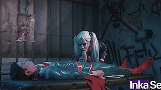 Sperman Tries To Impregnate Naughty Slim Blonde Harley Quinn & Fucks Her In the Ass