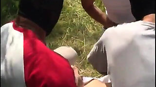 Classic outdoors orgy