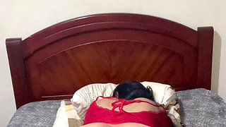 Ass in view in red