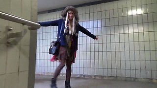 Blonde teen girlfriend gives a pov blowjob in a hotel