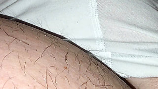 Step mom handjob step son dick under his underwear