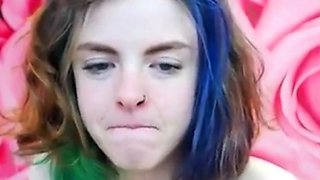 Emo 18-Year-Old With Tattoos Masturbates on Webcam
