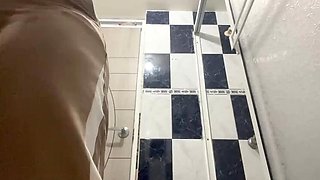 Katrina4deluxe & Pampammedallo Pissing in Public Bathroom - Amateur BBW Step Mom & Step Daughter HD