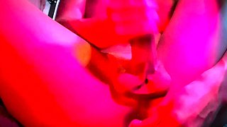 Hit brunette latina TS with big tits is jerking off