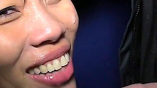 Filipina Slut Comes to England to Be a Dirty Dogging Whore as She Sucks off and Takes the Spunk From Multiple Dicks