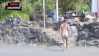 Hot Girls Take off Their Clothes on a Deserted Beach