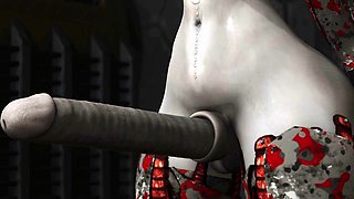 Super fuck system and futa sex robot in action