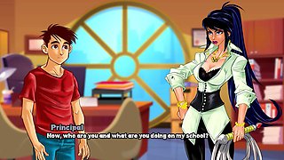Enjoying cartoon fantasies with bikini babes and a milf in a micro bikini