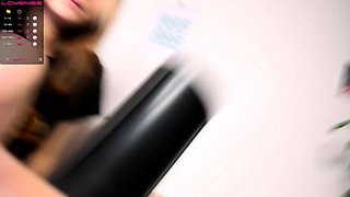 Stacked brunette goes solo toys and masturbation