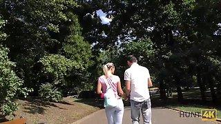 HUNT4K. Cuckold agreed to watch stranger's copulation with...
