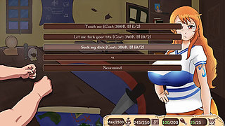 One Piece - Pirate Trainer Part 7 Nami Handjob Captain Dick by Loveskysanx