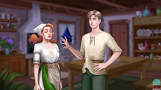 Busty gamer roleplays in a dating simulator for some fun