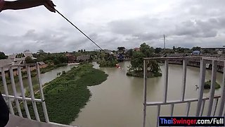 Hot Thai European Couple Zipline Fun and Home Sex with Cherry Lee