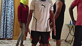 Boxing Coach and Student Fucks Stepmother and Stepdaughter